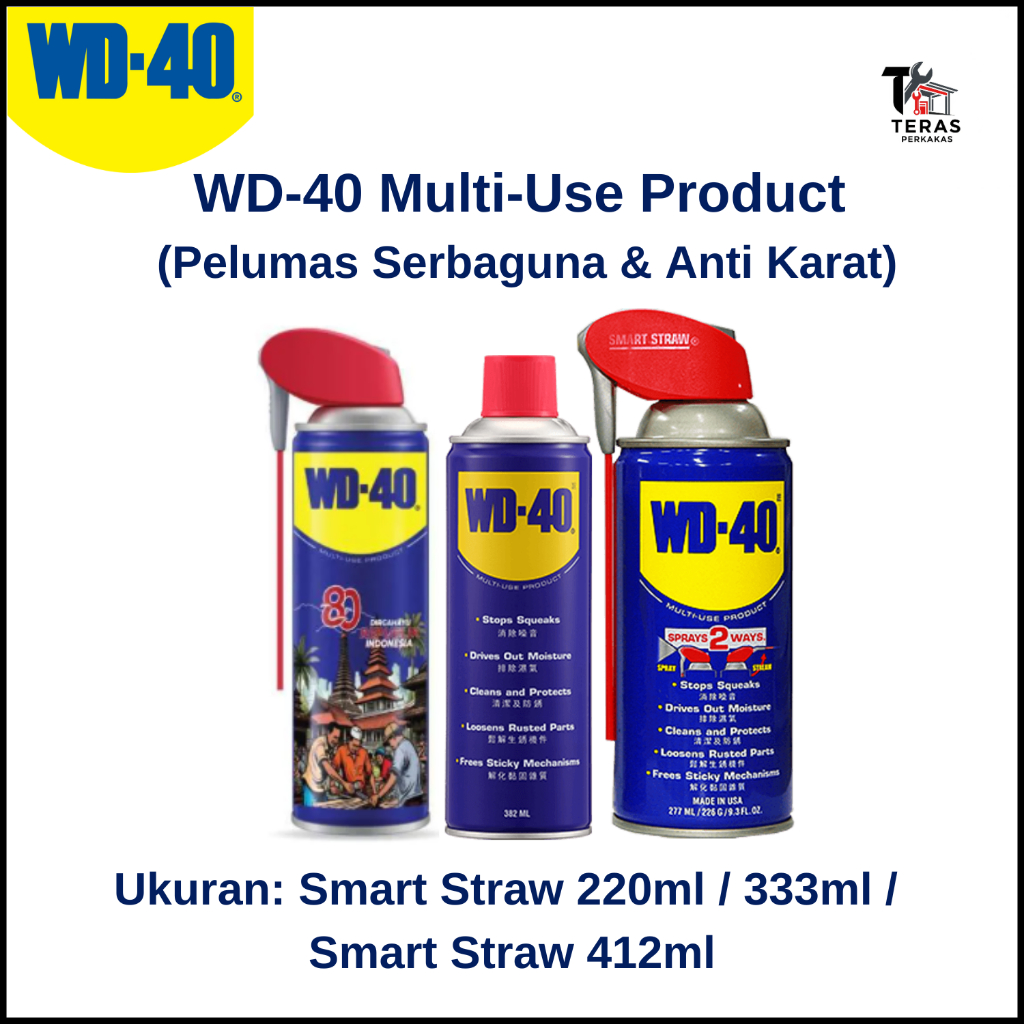Jual WD-40 Semprotan Serbaguna Pelumas Anti Karat Smart Straw (SS ...