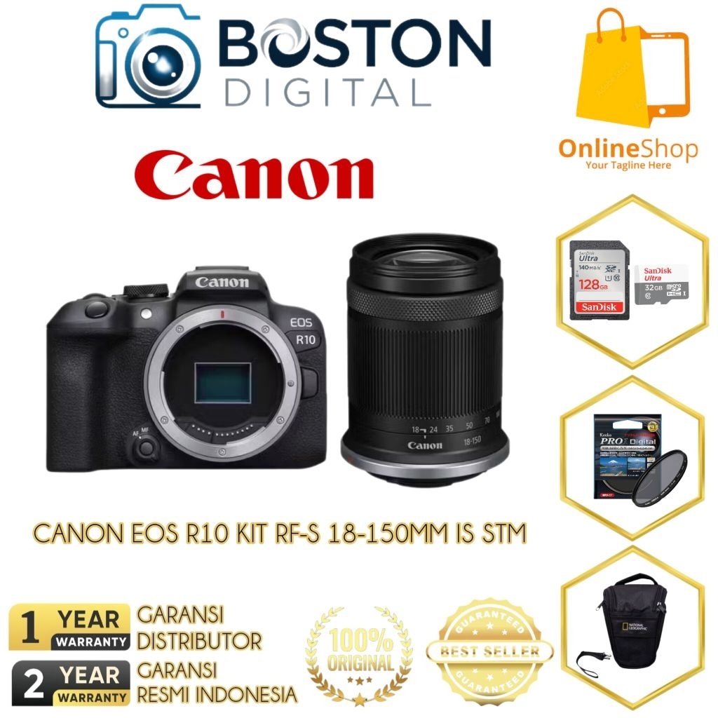 Jual CANON EOS R10 KIT RF-S 18-150MM IS STM / CAMERA MIRRORLESS EOS R10 ...