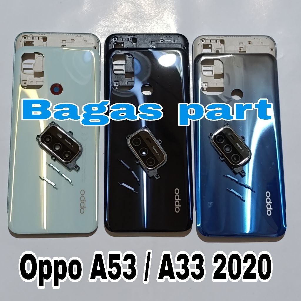 Jual Casing Housing Kesing Oppo A53 2020 Backdoor Bezzel + Ring Kaca ...