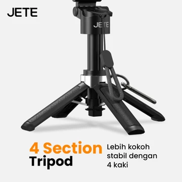 Tripod Bluetooth JETE H19 Portable Mini Tongsis Selfie Stick 360 Rotation With Postel Wireless