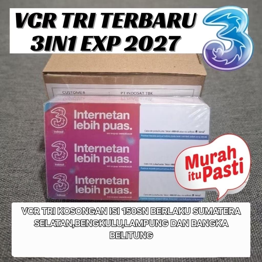 Jual Vcr tri Zero/kosongan isi 150SN/50 Lembar Berlaku SUMATERA Exp 25 ...