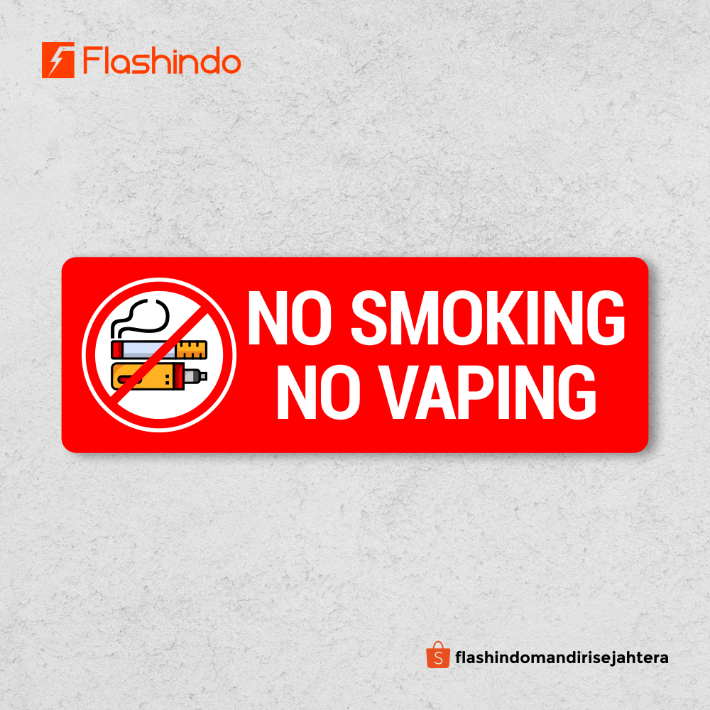 Jual Signboard Akrilik Tanda NO SMOKING & NO VAPING | Solusi Menjaga ...