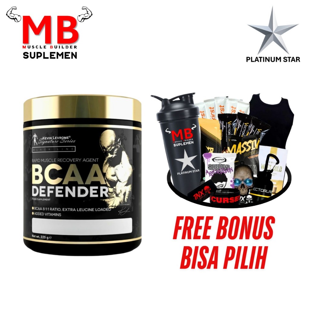 Jual BCAA Defender Kevin Levrone 25 Servings 225 grams Electrolytes ...