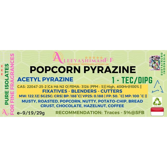 Jual AleeyashimanFF-AP15 – Popcorn Pyrazine (Acetyl lpyrazine ): Pure ...