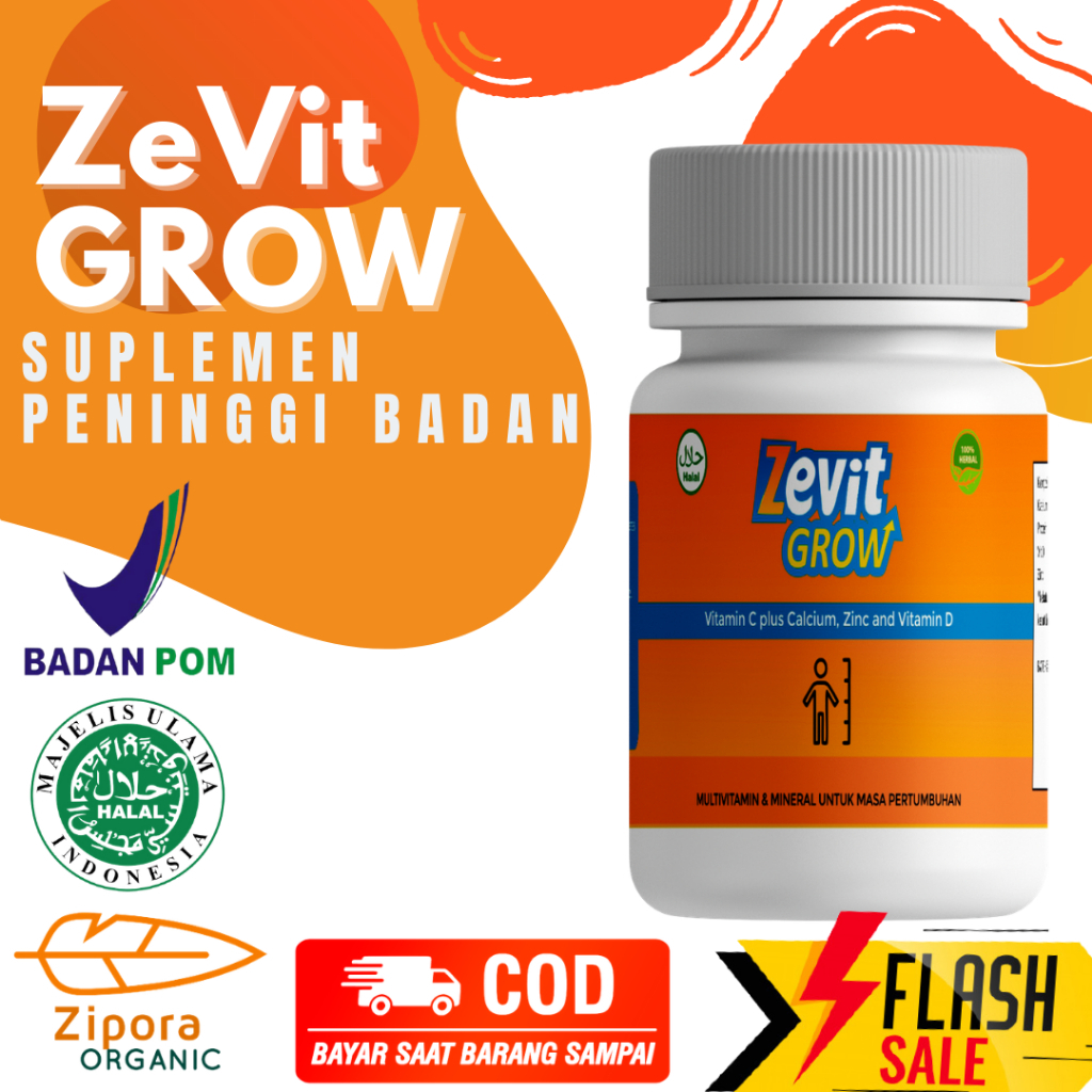 Jual Zevit Grow Peninggi Badan Original Kapsul Susu - Zevit Grow ...