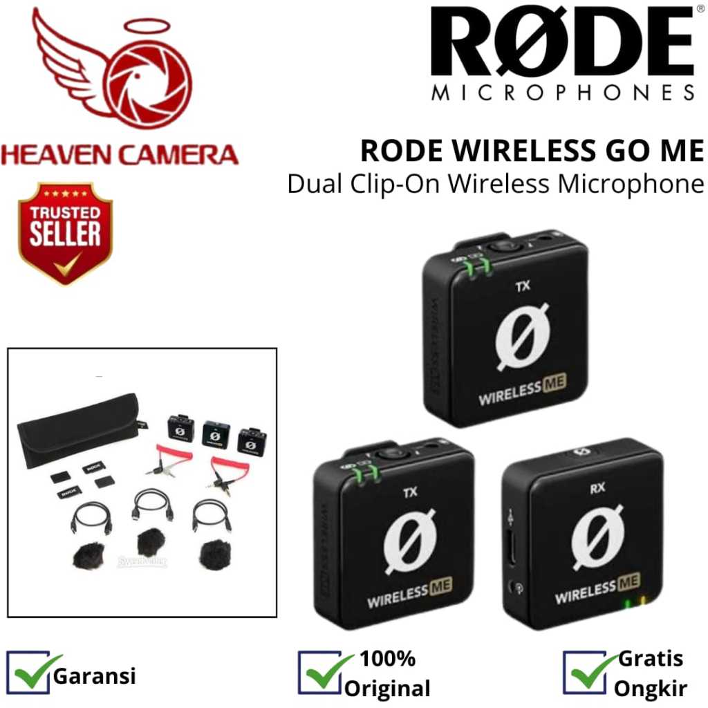 Jual Microphone Rode Wireless ME DUAL 2 Person Mic Clip On Recorder ...