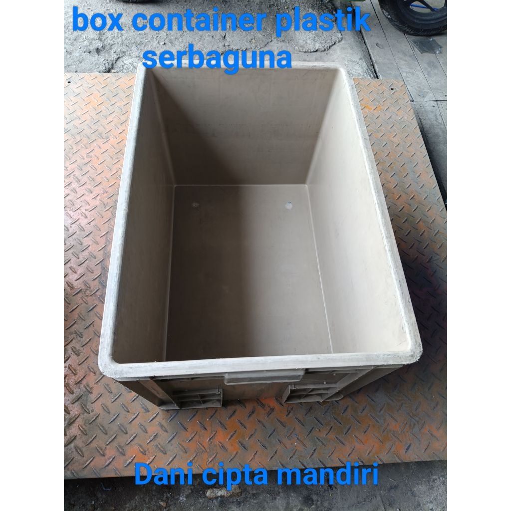 Jual box container plastik, uk' 62x42x38 box industri serbaguna bekas ...