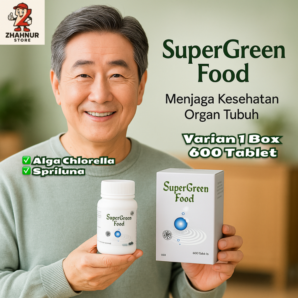 Jual Supergreen Food 600 Tablets Suplemen Herbal Spirulina Chlorella ...