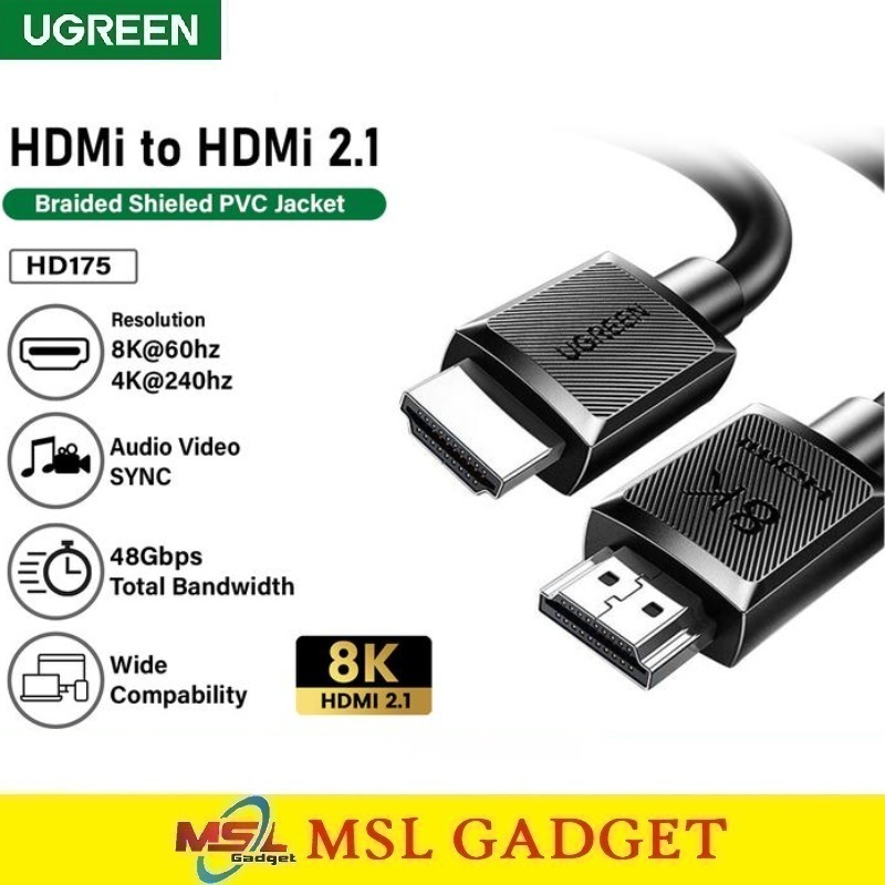 UGREEN Kabel HDMI to HDMI Ultra HD 8K 60Hz eARC High Speed 48Gbps