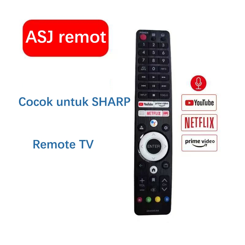 Jual REMOTE TV SHARP ANDROID GB326WJNA / REMOTE TV SHARP VOICE | Shopee ...