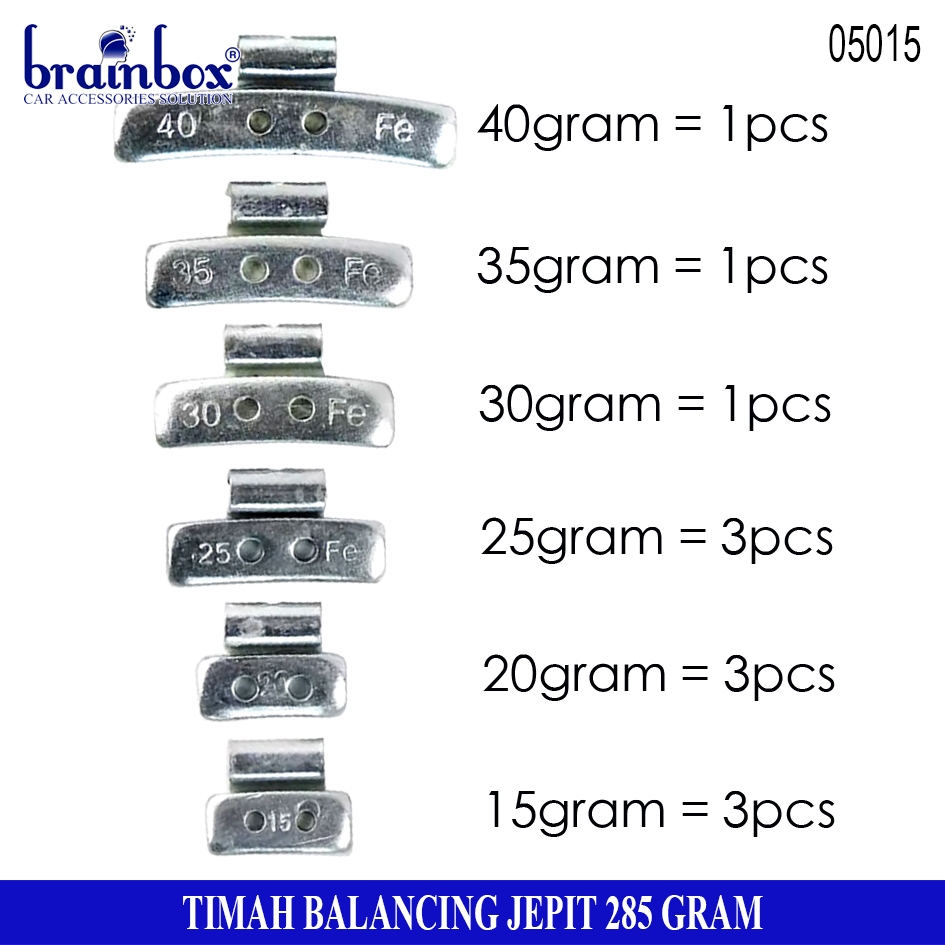Jual Timah Balance Jepit 285gram Balancing Balancer Velg Mobil Wheel ...