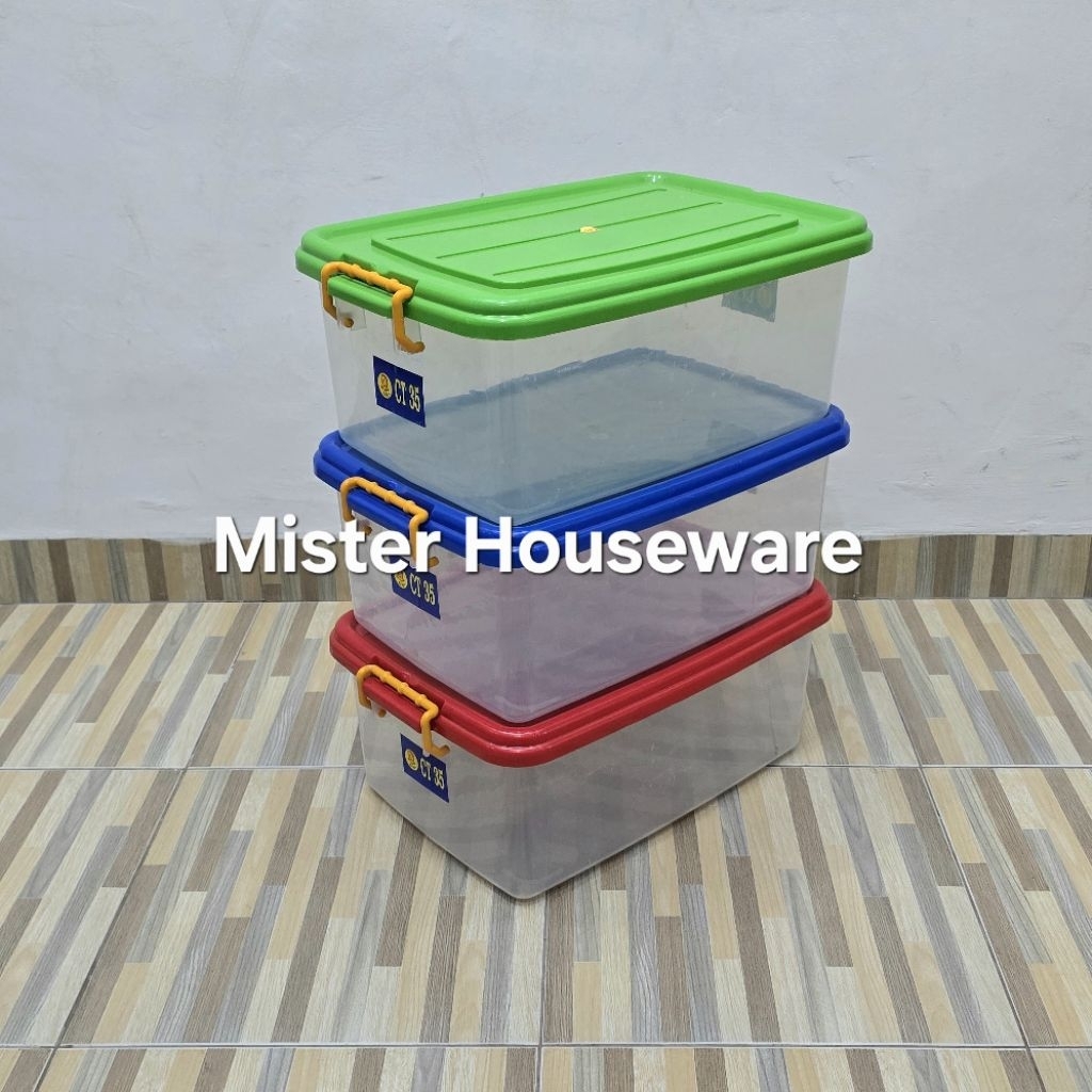 Jual Container Box Tutup Transparan CT 35 GM Bisa Ditumpuk Dengan ...
