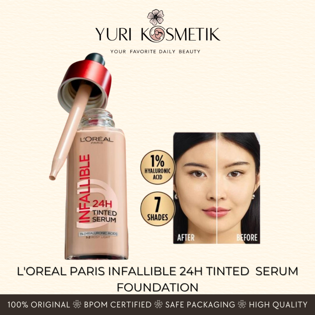 Jual LOREAL PARIS INFALLIBLE 24H TINTED SERUM FOUNDATION 30ML ALL SKIN ...