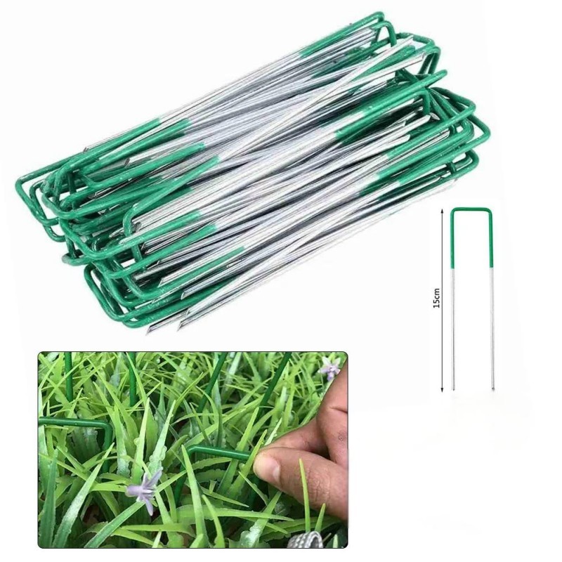Jual 10 Set Paku U Anti Karat Rumput Sintetis Weedmat Staples Galvanis ...