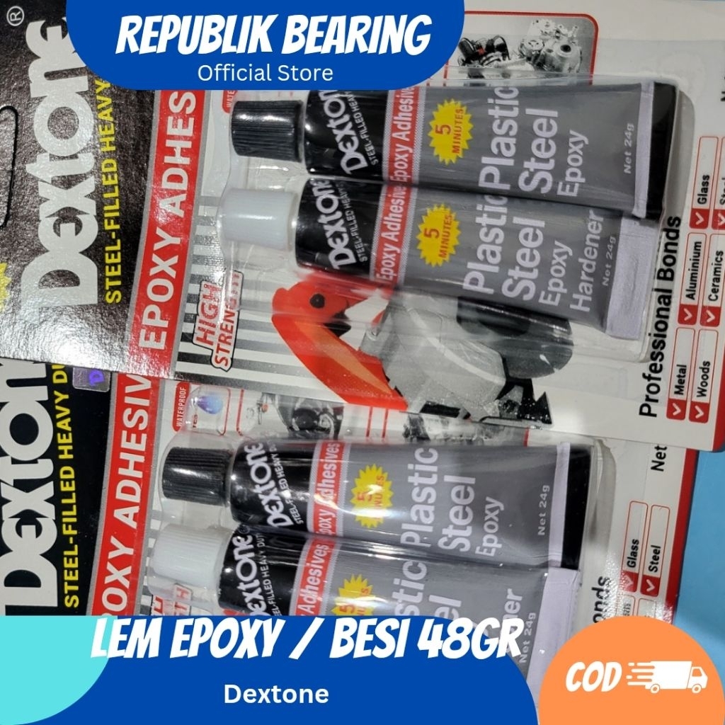 Jual Lem Besi Dextone epoxy 5 menit Tahan panas 120C super kuat ...