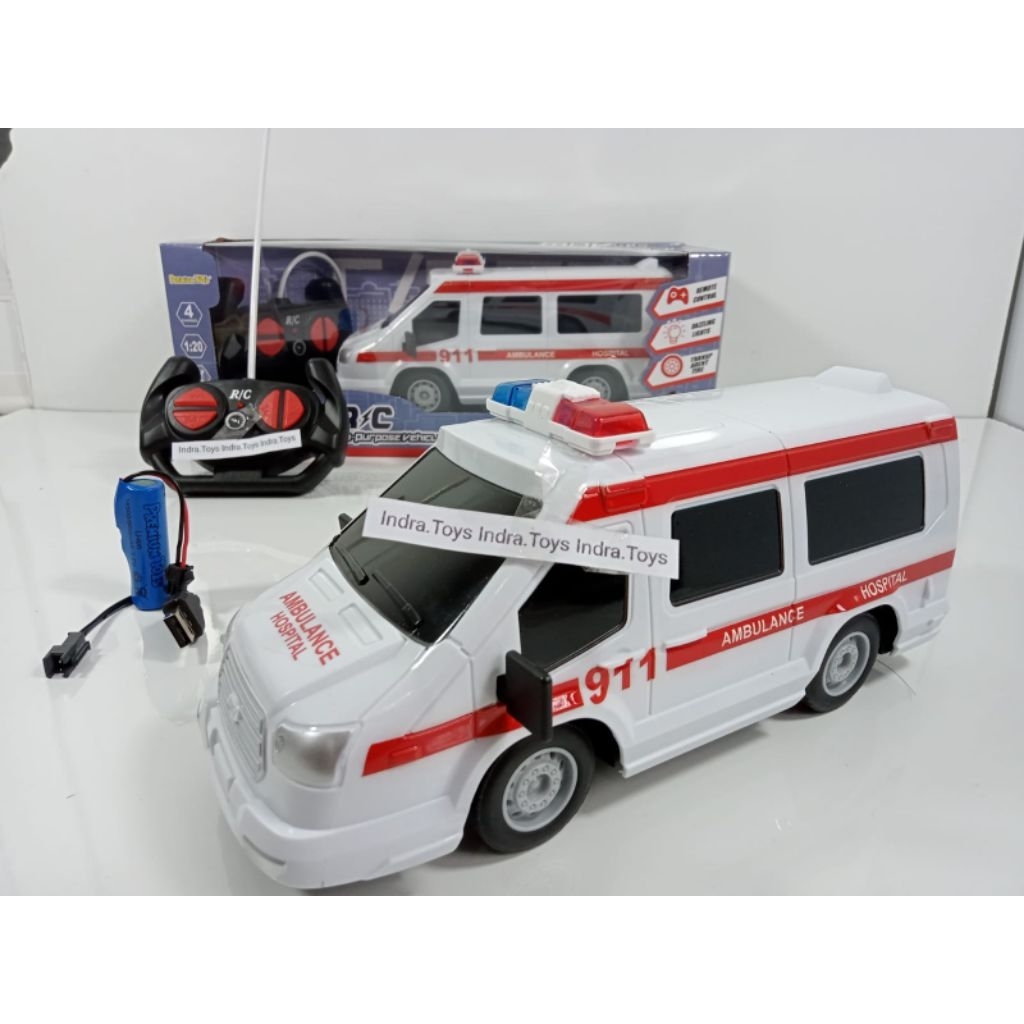 Jual Mobil Remote Control MPV Ambulance Polisi Pemadam Kebakaran bisa ...