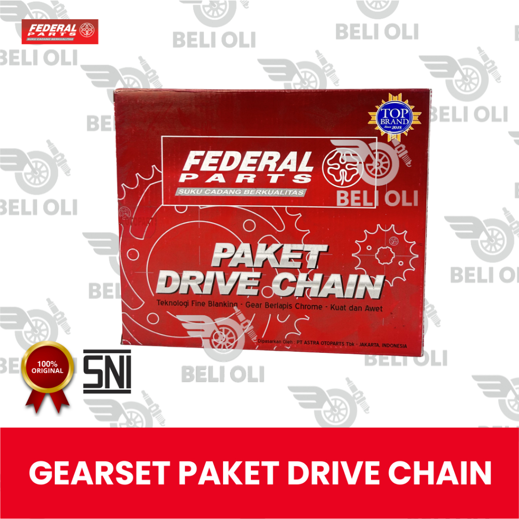 Jual (BELI OLI) Gear Set/Paket Drive Chain Federal Parts Original FP ...
