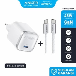 Anker 25W 45W GaN USB C Charger, Compact Support PPS & Fast Charging for Samsung iPhone 16 15 - A2656