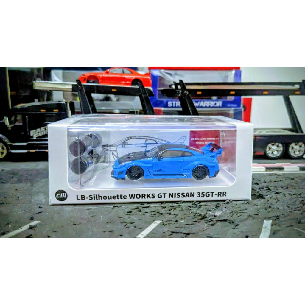 Jual Diecast CM Model LBWK Nissan Skyline GTR R35 Blue Segel | Shopee ...