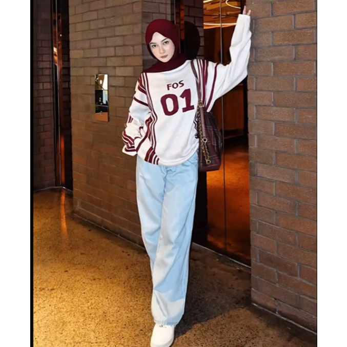 Jual Sweater Rajut Wanita Focus 01 Boxy Unisex Sporty | Shopee Indonesia