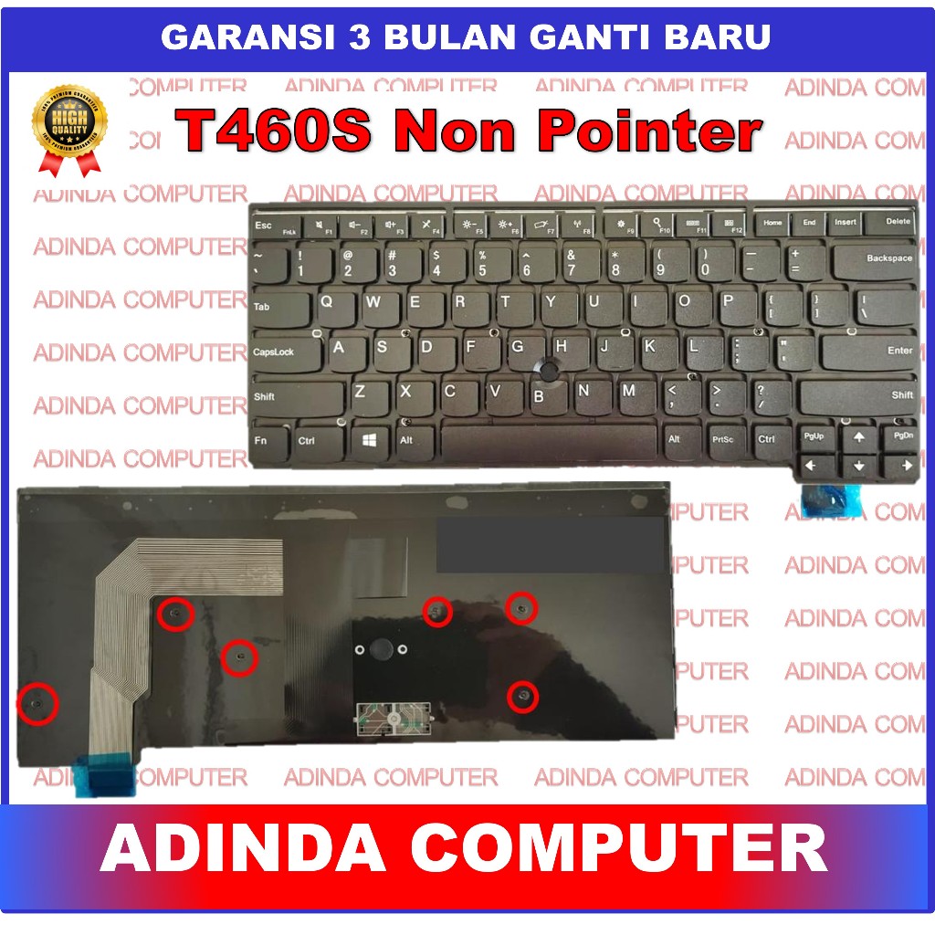 Tastiera Originale Lenovo ThinkPad T470S – Layout Nordico, Retroilluminata, Per 20HF 20HG 20JS 20JT