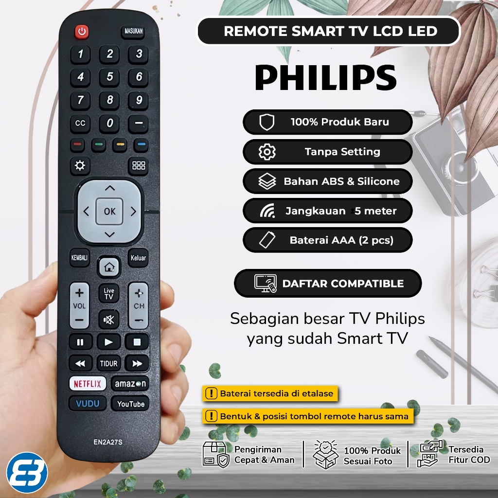 Jual Remote Remot TV Philips Multi Universal LCD LED Smart Digital ...
