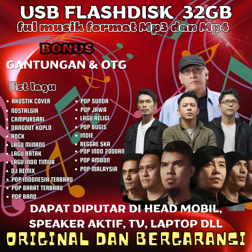 Jual Flash disk Lagu MP3 Dan MP4 32GB Koleksi Lagu Pop Dangdut