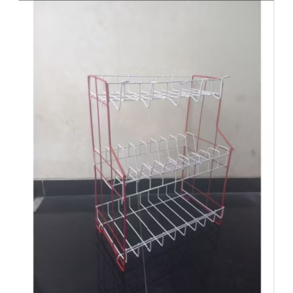 Jual RAK RPL KAWAT 03/RAK PIRING DENGAN CANTOLAN GELAS#RAK KAWAT RPL 03 ...