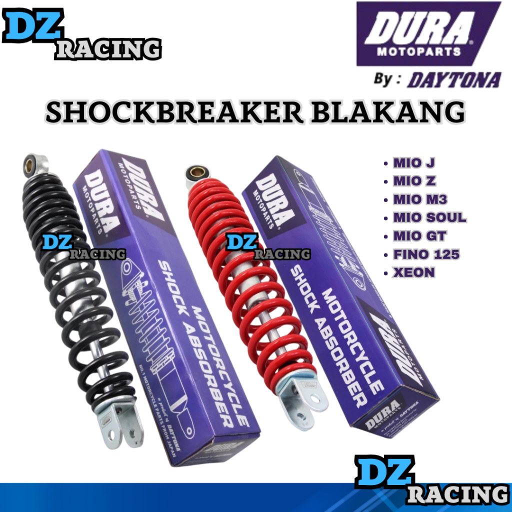 Jual ShockBreaker Dura Shock Absorber Spring Black Red Color Mio J Mio ...
