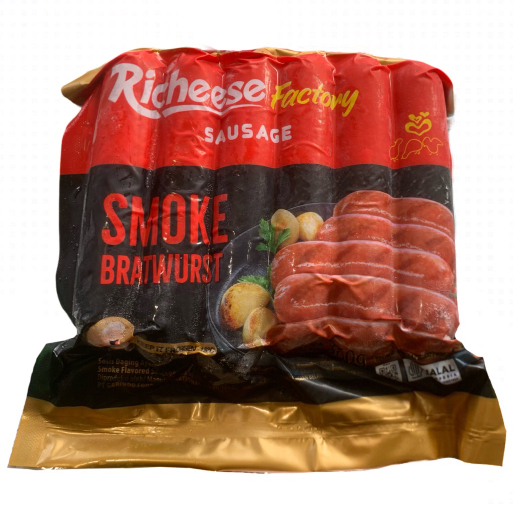 Jual PROMO Richeese Factory Sausage Smoke Bratwurst 360Gr / Isi 6 Pcs ...