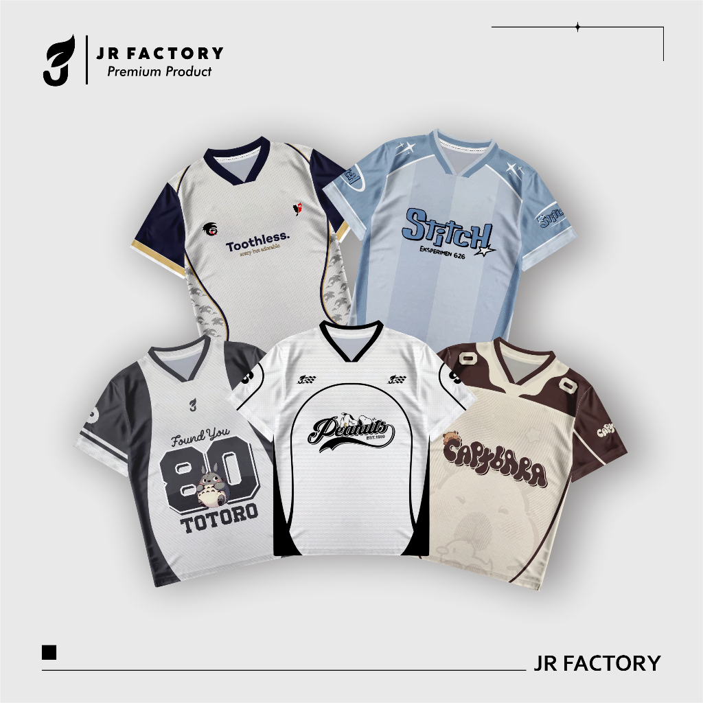 Jual JR FACTORY Baju Jersey Dewasa Unisex Streetwear Oversize Number ...