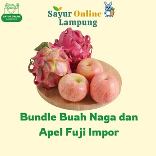 Bundle Buah Naga Dan Apel Fuji Impor - 2 pcs buah naga & Apel fuji 3 pcs