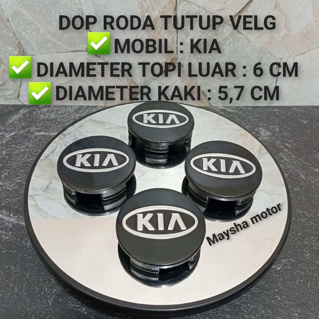Jual ( COD ) dop roda tutup velg mobil : KIA diameter topi luar 6 cm ...