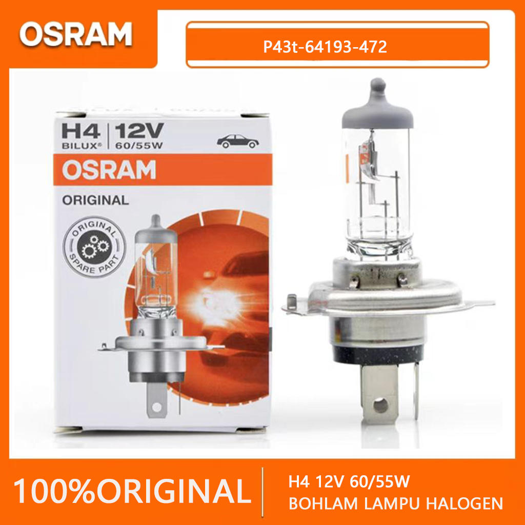 Lampu Halogen Mobil OSRAM H4 12V 60/55W