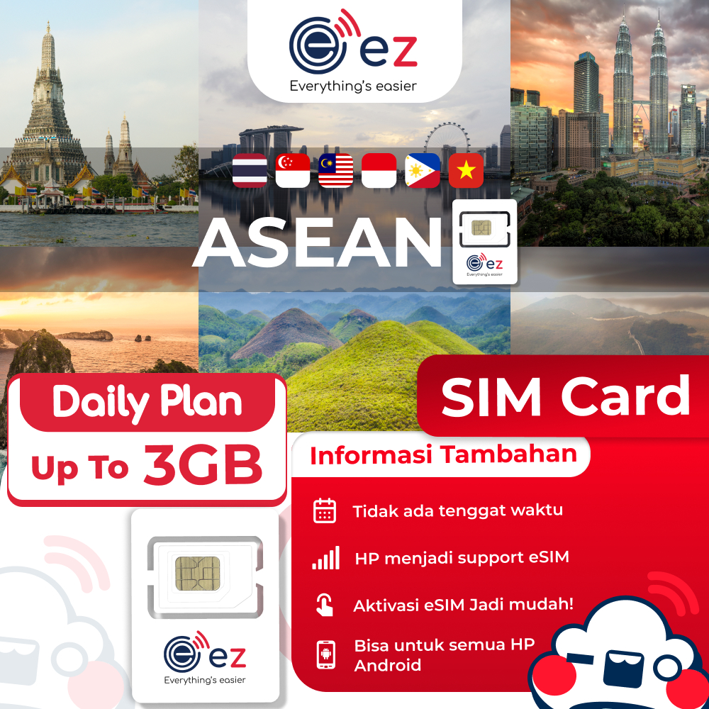 Jual ez Sim Card Plus Thailand, Singapore, Malaysia, Vietnam [Thailand ...