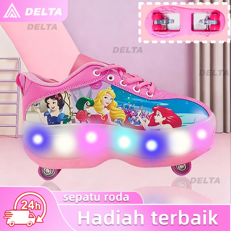 Jual DELTA sepatu roda anak perempuan roda 4 sepatu roda tersembunyi ...