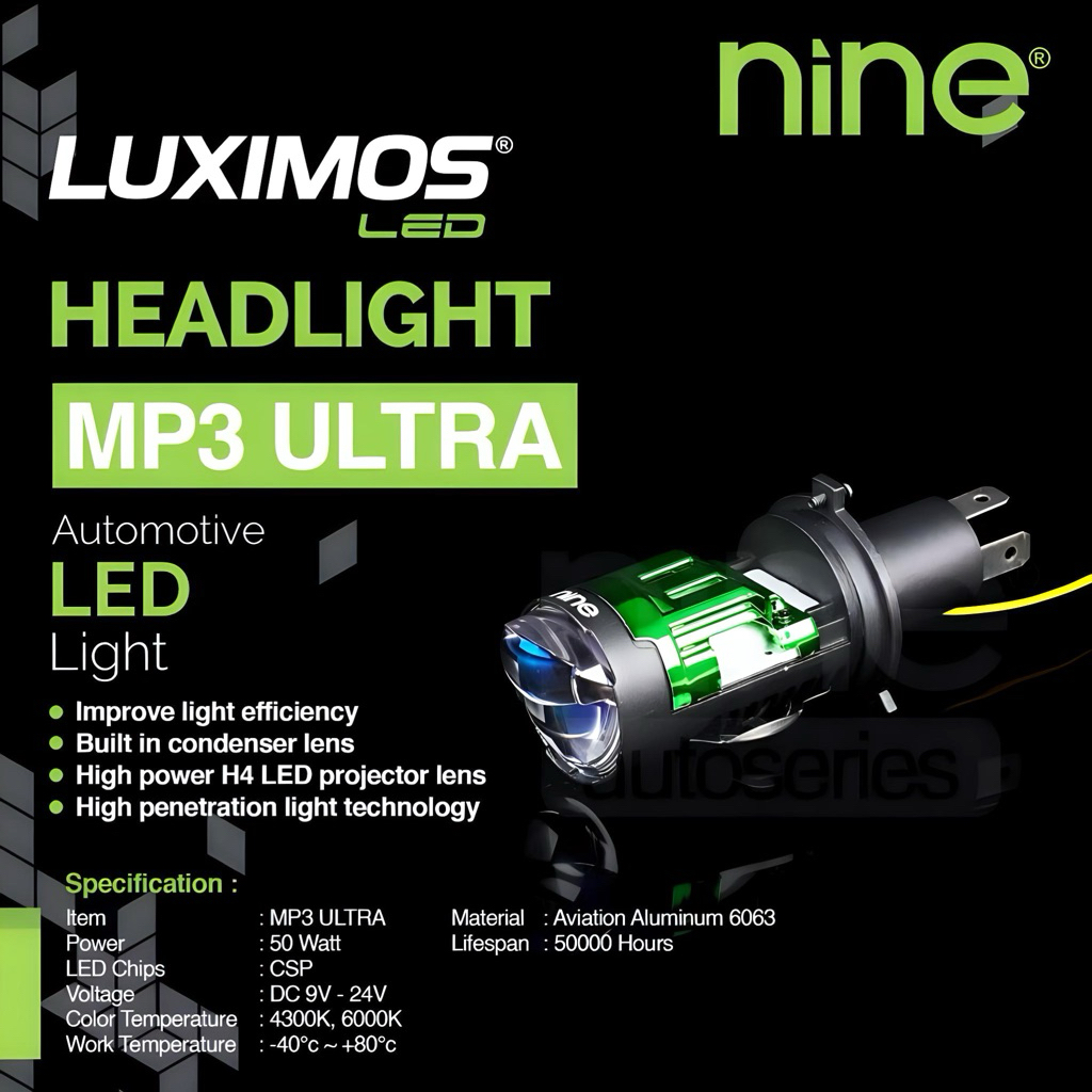 Jual LAMPU UTAMA LED MP3 ULTRA H4 LASER 50W PROJEKTOR LUXIMOS | Shopee ...