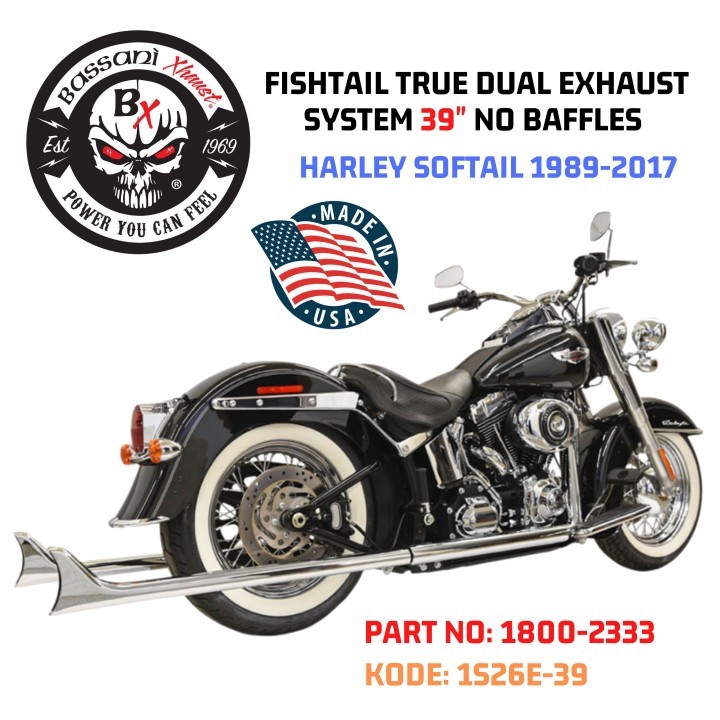 Jual BASSANI XHAUST FISHTAIL TRUE DUAL EXHAUST SYSTEM 39 INCH NO ...