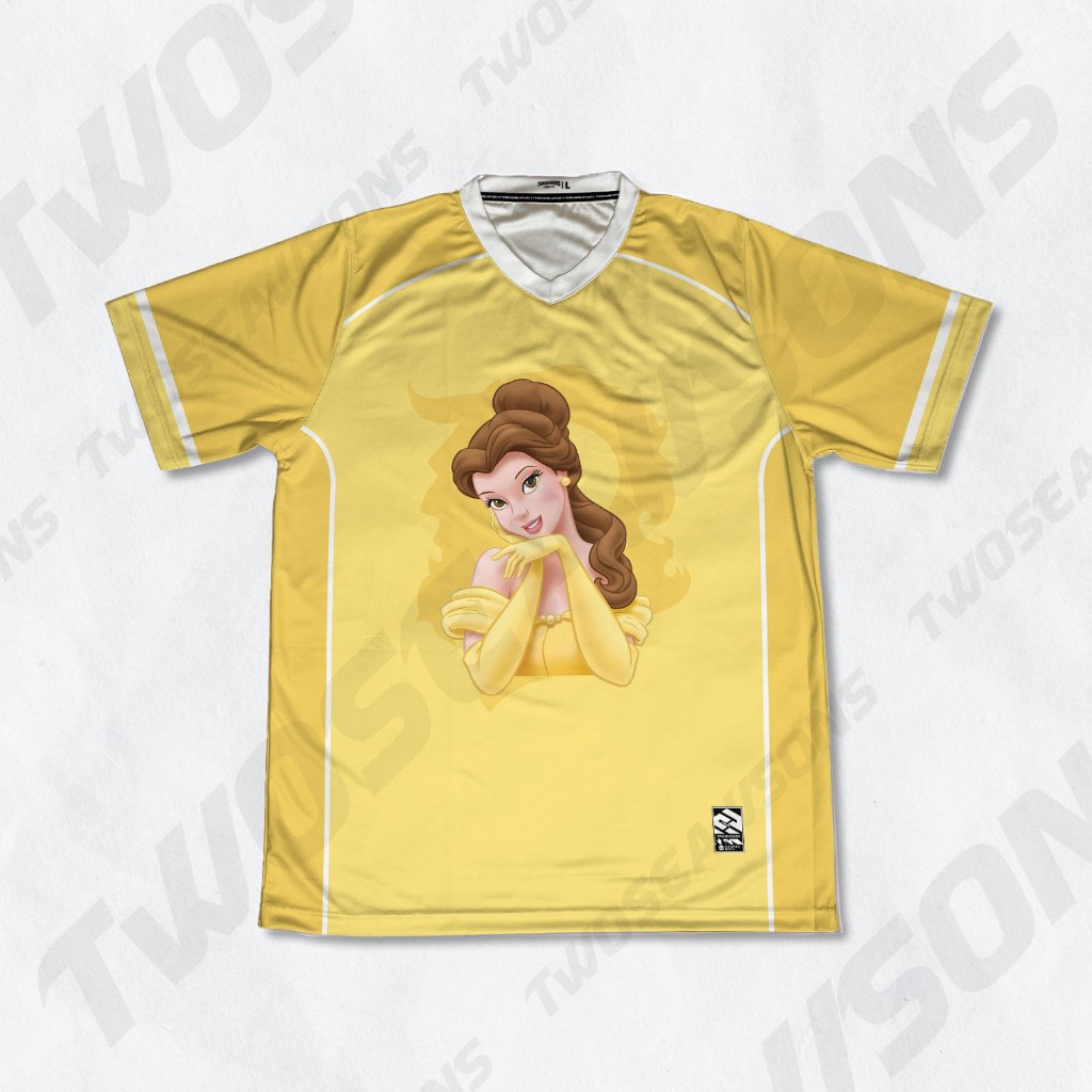 Jual KIDSPLAY - Baju Kaos Jersey Vintage Anak Princess Belle Kuning ...