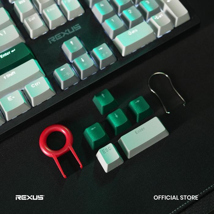 Jual Rexus Heroic KX5 V2 Mechanical Gaming Keyboard Full Size RX-KX5 KX ...