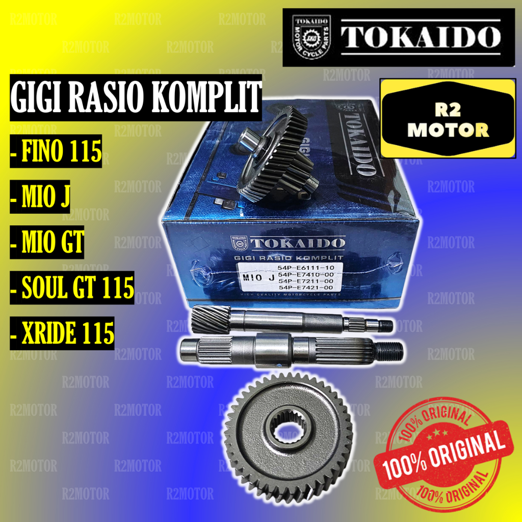 Jual TKD GEAR GIGI RASIO KOMPLIT SET 54P FINO MIO J SOUL GT XRIDE 115 ...