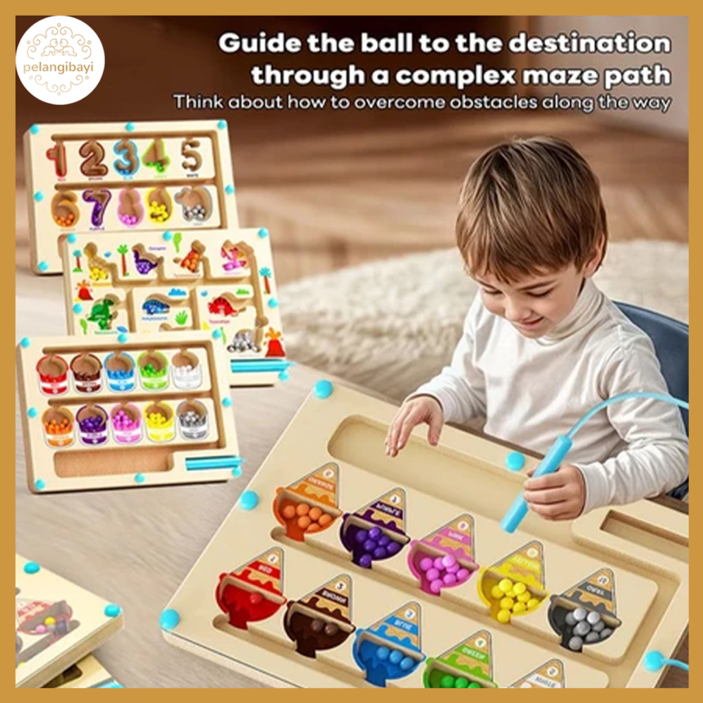 Jual Color Classification Maze-Mainan Edukasi Papan Magnet Berhitung ...