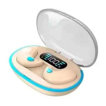 X55 TWS Bluetooth Earphone Invisible Wireless Earbuds LED Display Suara Jernih Desain Unik