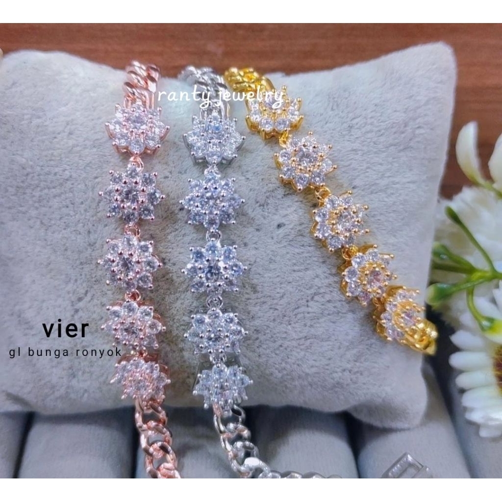Jual gelang wanita replika berlian awet, Gelang Ronyok, elegant, cocok ...