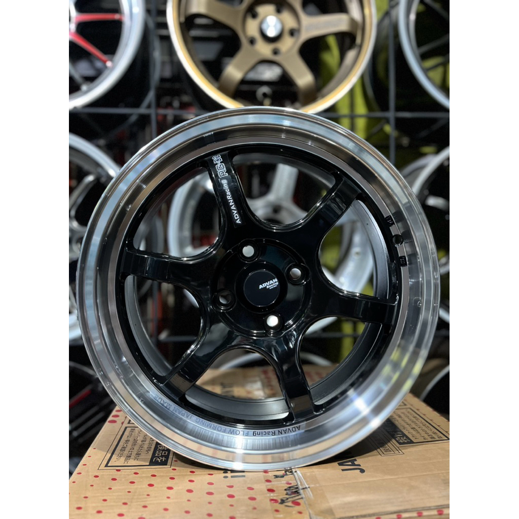 Jual Advan RGD2 R16 pcd 4X100 lebar 7 et.40 warna gloss black machine ...