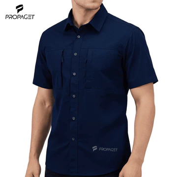 Propaget Kemeja Tactical Pria Lengan Pendek Warna Putih