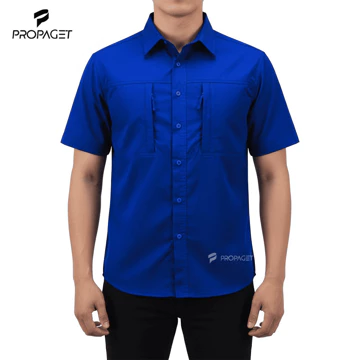 Propaget Kemeja Tactical Pria Lengan Pendek Warna Putih