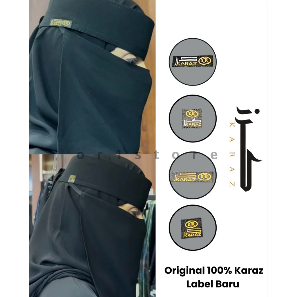Jual KARAZ NIQAB NEW LABEL EDITION - LABEL TERBARU CADAR KARAZ SAUDI ...