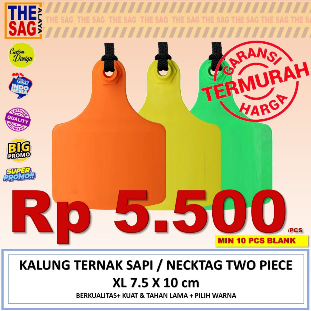 Jual NECKTAG XL 7X10cm BLANK (HARGA PER PCS PEMBELIAN MINIMAL 10 PCS ...