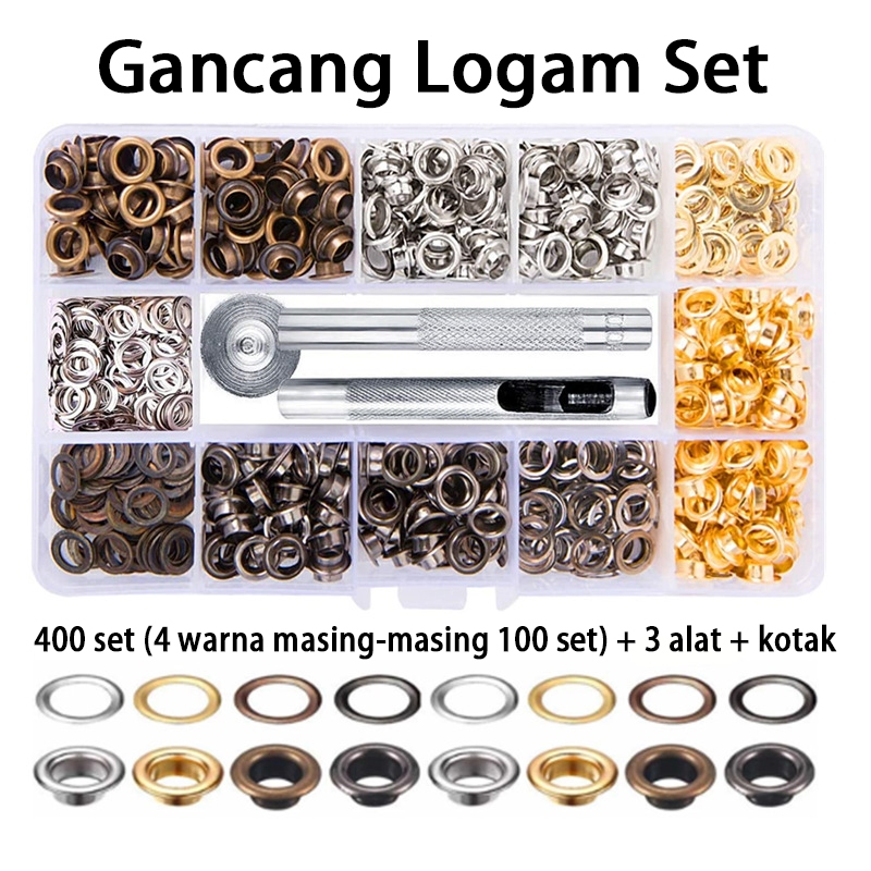 Jual 400 Set Alat Pemasangan Kancing Udara 5mm Mata Ayam Set (punch ...